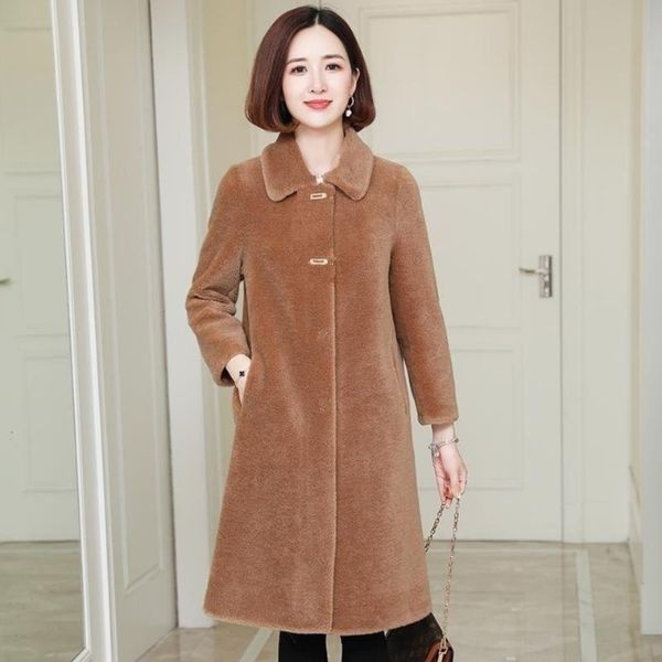 women's fur & faux women 2021 winter fashion long sheep shearing coats female real lamb outwear ladies natural wool warm jackets a547, Black
women's fur & faux women 2021 winter fashion long sheep shearing coats female real lamb outwear ladies natural wool warm jackets a547, Black
