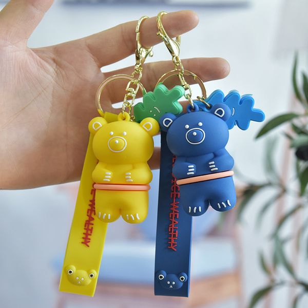 cartoon cute bear couple keychain book bag pendant girl small doll machine gifta1, Silver
cartoon cute bear couple keychain book bag pendant girl small doll machine gifta1, Silver