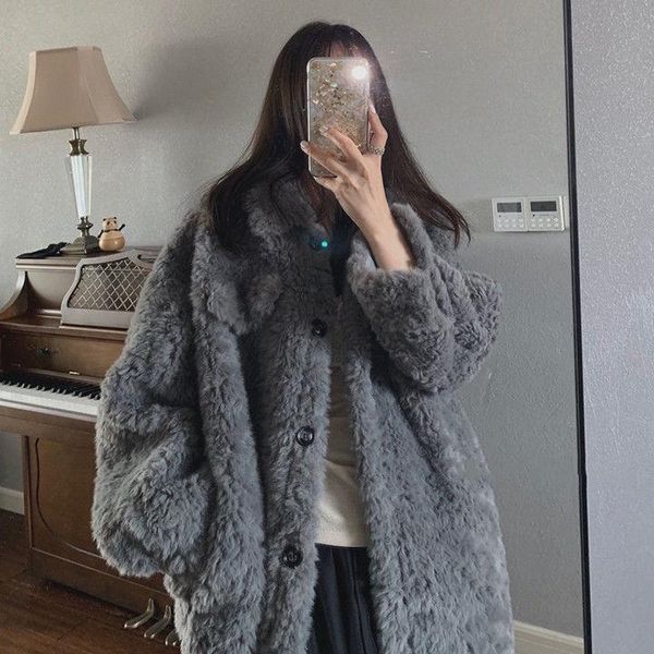 women's fur & faux jacket women coat lamb wool overcoat winter clothing plus size cotton clothes veste femme, Black
women's fur & faux jacket women coat lamb wool overcoat winter clothing plus size cotton clothes veste femme, Black