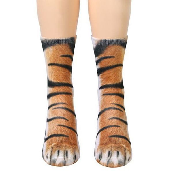 fashion women crew socks animal paw 3d printed novelty for men kids, Black;white 
fashion women crew socks animal paw 3d printed novelty for men kids, Black;white
