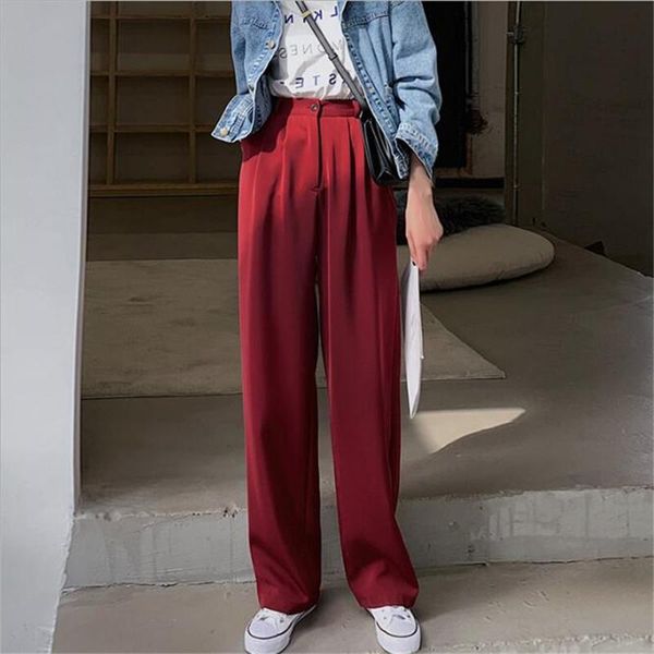 women's pants & capris solid color casual loose straight women fresh 2021 summer texture simple trousers high waist vertical, Black;white
women's pants & capris solid color casual loose straight women fresh 2021 summer texture simple trousers high waist vertical, Black;white
