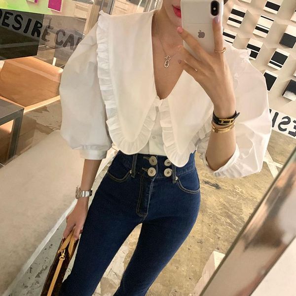 women's blouses & shirts 2021 oversize women summer femme casual womens blouse max fall girls white shirt short sleeve blusas
women's blouses & shirts 2021 oversize women summer femme casual womens blouse max fall girls white shirt short sleeve blusas