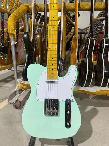 electric guitar maple fingerboard surf green color white pickguard chrome hardware high quality
electric guitar maple fingerboard surf green color white pickguard chrome hardware high quality