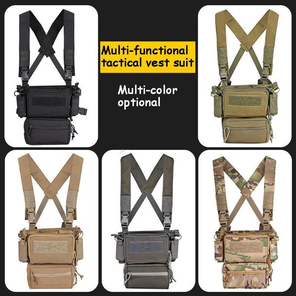hunting jackets tactical chest rig modular lightweight vest army combat paintball vests molle front pouch, Camo;black
hunting jackets tactical chest rig modular lightweight vest army combat paintball vests molle front pouch, Camo;black