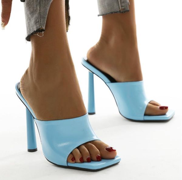 high-heeled shoes lady ladies' slippers square toe slipers women 2021 scandals basic slides fabric pu rubber fretwork hoof, Black
high-heeled shoes lady ladies' slippers square toe slipers women 2021 scandals basic slides fabric pu rubber fretwork hoof, Black