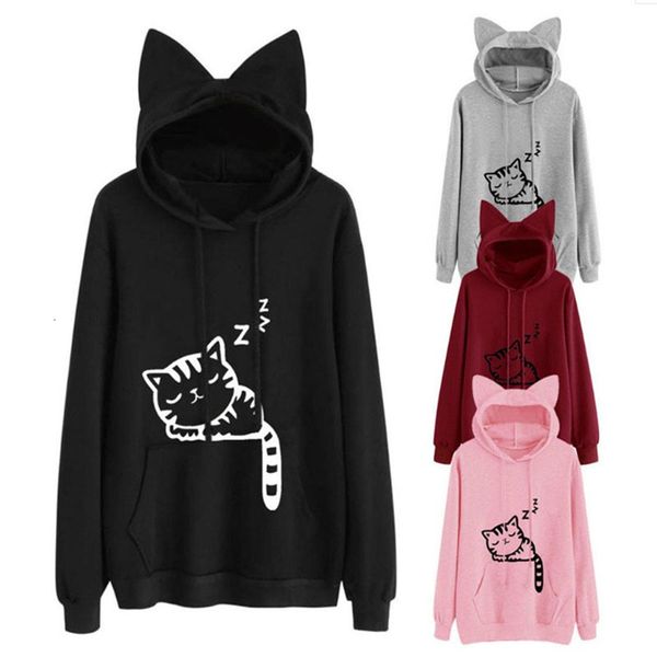 2021 new womens' hoodies sweatshirt female clothing pull pullovers cute kawaii cartoon cat girls clothes jacket femme casual hoody 4onc, Black
2021 new womens' hoodies sweatshirt female clothing pull pullovers cute kawaii cartoon cat girls clothes jacket femme casual hoody 4onc, Black