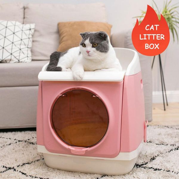 other cat supplies litter box toilet house bedpans double door folding design deodorant pet cleaning products