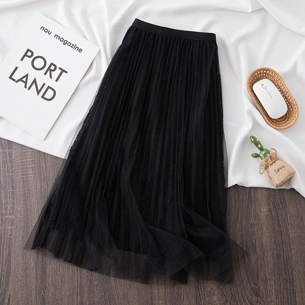 skirts plus size pleated women summer elastic waist loose mesh a-line skirt elegant lace stitching casual midi woman, Black
skirts plus size pleated women summer elastic waist loose mesh a-line skirt elegant lace stitching casual midi woman, Black