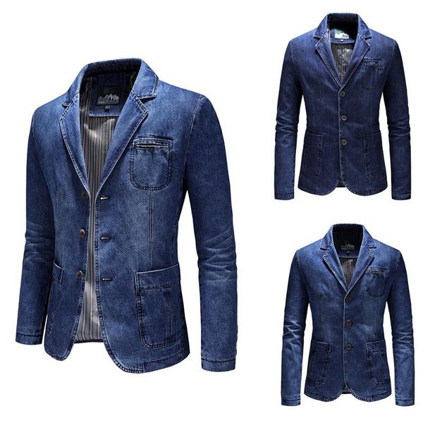men's suits & blazers drop men denim blazer fashion cotton vintage suit jacket 4xl male blue coat man slim fat jeans, White;black
men's suits & blazers drop men denim blazer fashion cotton vintage suit jacket 4xl male blue coat man slim fat jeans, White;black