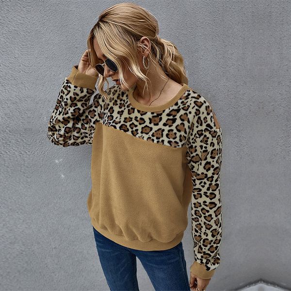 2021 new autumn winter fleece woman office lady o-neck full sleeve pullovers leopard hoodies sweatshirt xh68, Black
2021 new autumn winter fleece woman office lady o-neck full sleeve pullovers leopard hoodies sweatshirt xh68, Black