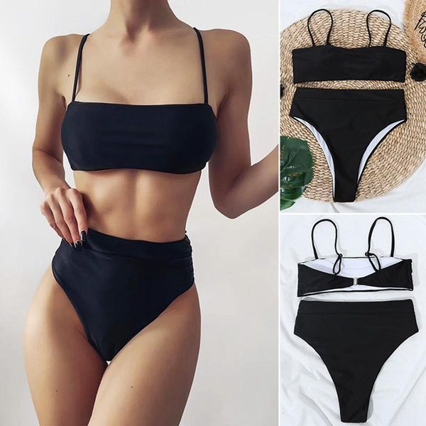 piece solid women swimwear bikini set ladies high waist beachwear push up swimsuit bathing suit women's, White;black
piece solid women swimwear bikini set ladies high waist beachwear push up swimsuit bathing suit women's, White;black