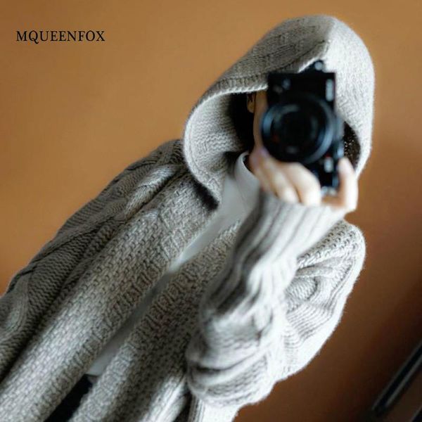women's sweaters women cashmere sweater 2021 spring hooded long cardigan fashion keep warm female thick loose overcoat, White;black
women's sweaters women cashmere sweater 2021 spring hooded long cardigan fashion keep warm female thick loose overcoat, White;black