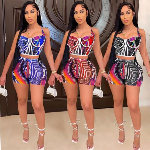 casual print short two womens tracksuits piece set summer strapless crop shorts bodycon night club wear party suit, Gray
casual print short two womens tracksuits piece set summer strapless crop shorts bodycon night club wear party suit, Gray