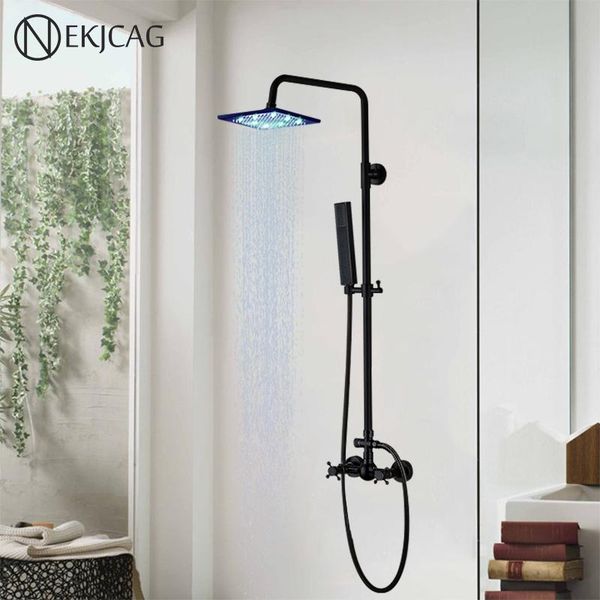 modern dual handles bath shower mixer taps wall mount 8" rainfall shower faucet set with handshower
modern dual handles bath shower mixer taps wall mount 8" rainfall shower faucet set with handshower