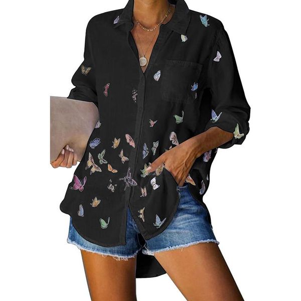 2021 women blouses butterfly print dance shirt women turn down collar long sleeve shirts plus size streetwear blouse, White
2021 women blouses butterfly print dance shirt women turn down collar long sleeve shirts plus size streetwear blouse, White