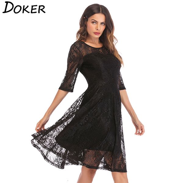 2021 new lace vintage large swing women o-neck 3/4 sleeve knee-length ladies plus size elegant evening party 5pq2, Black;gray
2021 new lace vintage large swing women o-neck 3/4 sleeve knee-length ladies plus size elegant evening party 5pq2, Black;gray