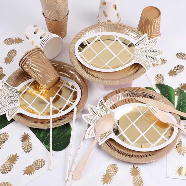 disposable dinnerware 8pcs rose gold pineapple tableware party paper plates baby shower birthday supplies wedding decoration
disposable dinnerware 8pcs rose gold pineapple tableware party paper plates baby shower birthday supplies wedding decoration