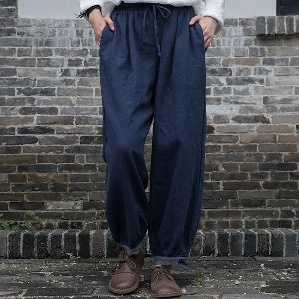 johnature autumn winter retro plate buckle elastic waist full length lace up pants 2021 new loose leisure all-match women pants, Black;white
johnature autumn winter retro plate buckle elastic waist full length lace up pants 2021 new loose leisure all-match women pants, Black;white
