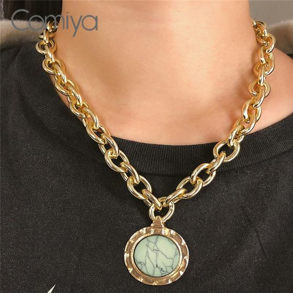 pendant necklaces comiya for woman zinc alloy links big round stone mosaic necklace ethnic vintage collare femme jewelry, Silver
pendant necklaces comiya for woman zinc alloy links big round stone mosaic necklace ethnic vintage collare femme jewelry, Silver