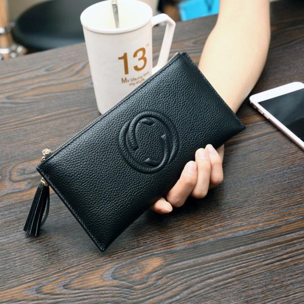 wallets 2021 luxury genuine leather cute wallet lady long zipper tassel key coin purse student card holder clutch cowhide, Red;black
wallets 2021 luxury genuine leather cute wallet lady long zipper tassel key coin purse student card holder clutch cowhide, Red;black