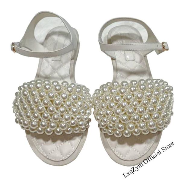 real leather summer design pretty ladies slippers pearls open toe upper flat heel women beach sandals, Black
real leather summer design pretty ladies slippers pearls open toe upper flat heel women beach sandals, Black