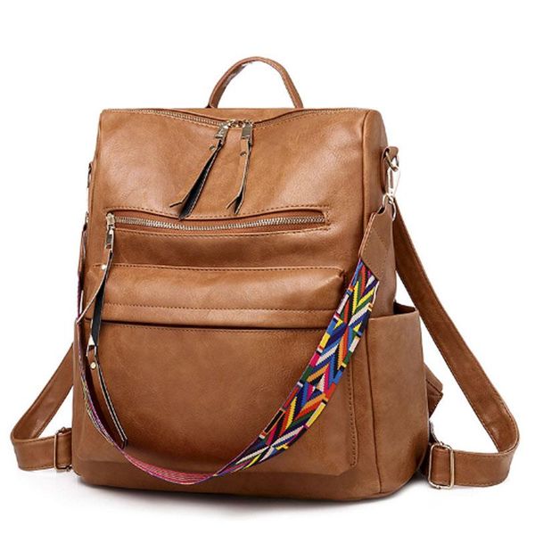 backpack women the trend of high-capacity multi-functional casual retro soft pu leather bag
backpack women the trend of high-capacity multi-functional casual retro soft pu leather bag