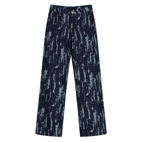 women's jeans blue jacquard denim women summer casual wide leg pants thin bottom
women's jeans blue jacquard denim women summer casual wide leg pants thin bottom