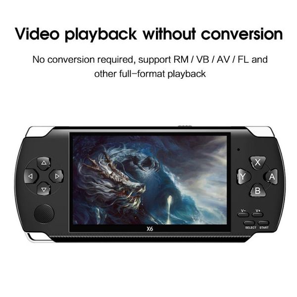 x6 game console 4.3-inch portable handheld video console 64/128 bit supports mp4/avi/fiv/rm/rmvb/3gp/asf/mpeg/dgt/mov & mpe 
x6 game console 4.3-inch portable handheld video console 64/128 bit supports mp4/avi/fiv/rm/rmvb/3gp/asf/mpeg/dgt/mov & mpe