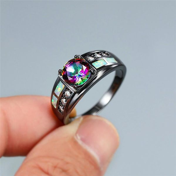 wedding rings white fire opal ring mystic rainbow stone round zircon charm fashion black gold for women engagement jewelry, Slivery;golden
wedding rings white fire opal ring mystic rainbow stone round zircon charm fashion black gold for women engagement jewelry, Slivery;golden