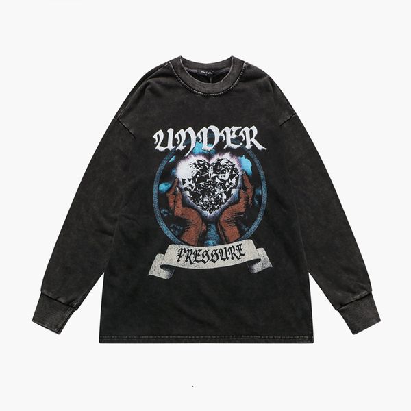 youth street brand men's love direct spray printing round neck washing water used pullover long sleeve loose sweater, Black
youth street brand men's love direct spray printing round neck washing water used pullover long sleeve loose sweater, Black