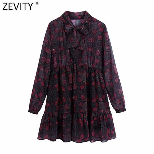 zevity women sweet bow tied collar floral print perspective mini dress lady chic court long sleeve pleats chiffon vestido ds4746 210603, Black;gray
zevity women sweet bow tied collar floral print perspective mini dress lady chic court long sleeve pleats chiffon vestido ds4746 210603, Black;gray