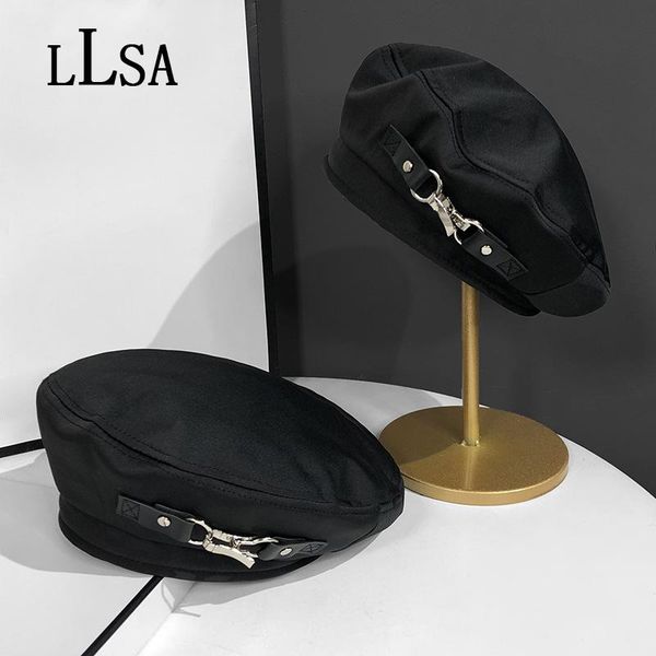 berets latest metal buckle design women cotton solid color black hat korean version flat vintage cap breathable navy trend, Blue;gray
berets latest metal buckle design women cotton solid color black hat korean version flat vintage cap breathable navy trend, Blue;gray