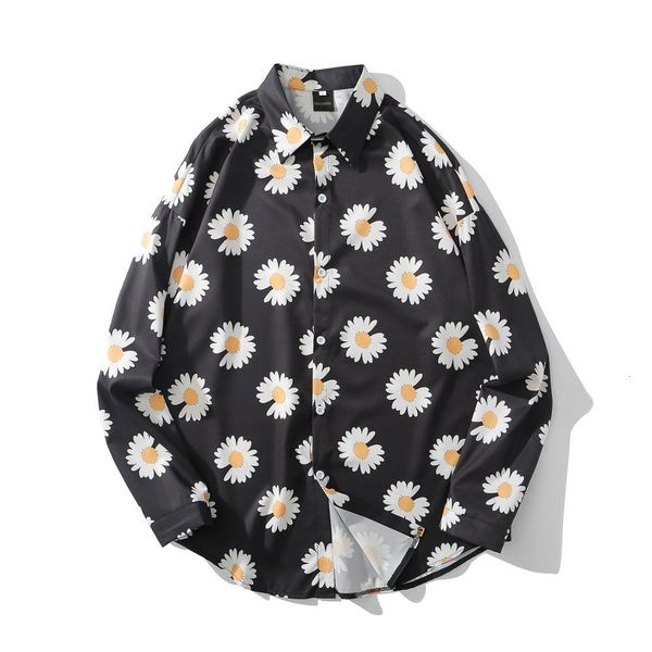 2021 autumn daisy printed black loose mens women long sleeve oversized turn-down collared man hawaiana shirt crib, White;black
2021 autumn daisy printed black loose mens women long sleeve oversized turn-down collared man hawaiana shirt crib, White;black