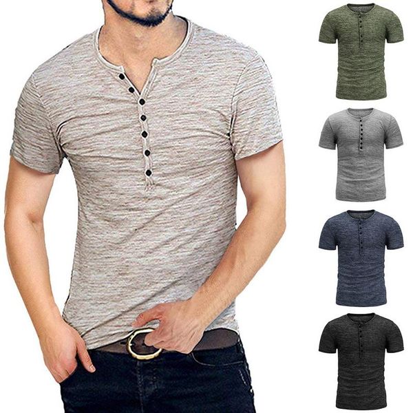 men's t-shirts shujin men henley tshirt short sleeve casual t-shirt stylish slim fit camiseta masculina button design basic tees, White;black
men's t-shirts shujin men henley tshirt short sleeve casual t-shirt stylish slim fit camiseta masculina button design basic tees, White;black