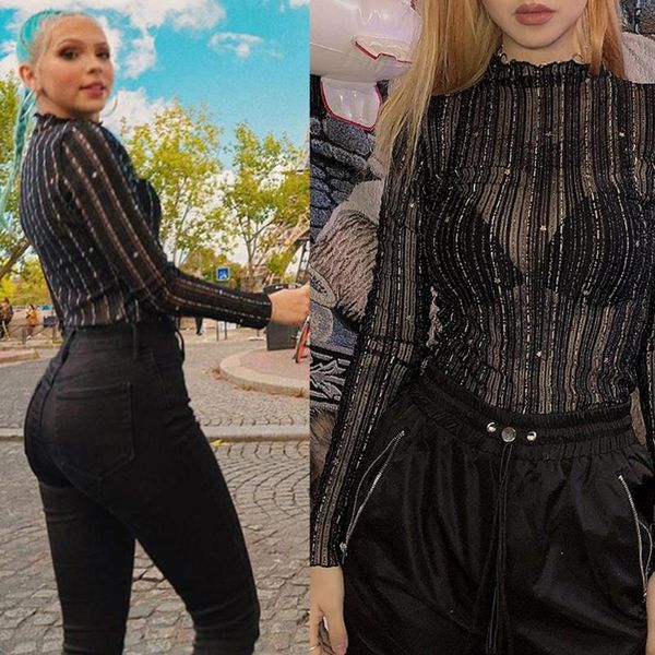 women's jumpsuits & rompers fashion bodysuit sportswear women black thin stripe long sleeve micro turtleneck legless ladies basic jumps, Black;white
women's jumpsuits & rompers fashion bodysuit sportswear women black thin stripe long sleeve micro turtleneck legless ladies basic jumps, Black;white