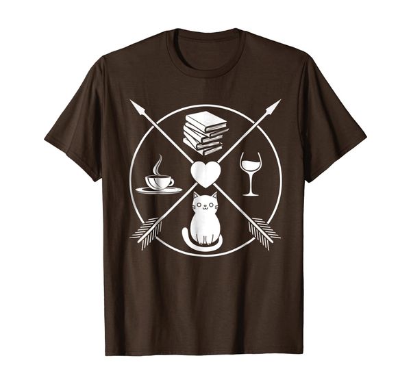 Funny Cat Book Coffee Wine Lovers T-shirt, Mainly pictures 
Funny Cat Book Coffee Wine Lovers T-shirt, Mainly pictures