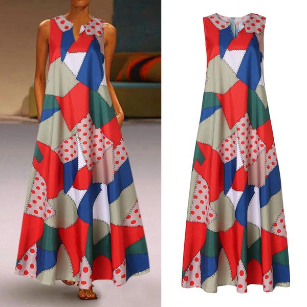 2021 new women summer dress plus size s-5xl print splice daily casual sleeveless vintage bohemian v neck maxi dress fashion vestidos, Black;gray
2021 new women summer dress plus size s-5xl print splice daily casual sleeveless vintage bohemian v neck maxi dress fashion vestidos, Black;gray