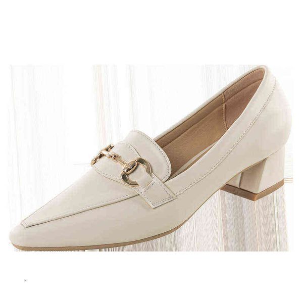 sho 2021 single sho pointed thick heels women's mary jane fashion high