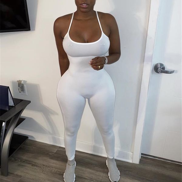 fashion women suspender strap jumpsuit summer solid u-neck backless slim romper female sports jumpsuit 2021, Black;white
fashion women suspender strap jumpsuit summer solid u-neck backless slim romper female sports jumpsuit 2021, Black;white