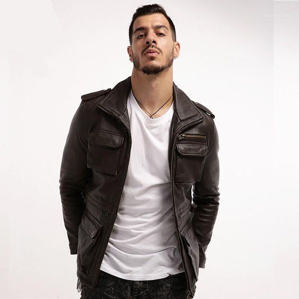 men's leather & faux black 2021 safari style genuine jacket men plus size 5xl four pockets real natural cowhide autumn slim fit casual
men's leather & faux black 2021 safari style genuine jacket men plus size 5xl four pockets real natural cowhide autumn slim fit casual