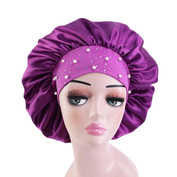 beanie/skull caps beaded wide satin hair cap for sleeping bonnets women round haircare headwear night hat fashion head cover, Blue;gray
beanie/skull caps beaded wide satin hair cap for sleeping bonnets women round haircare headwear night hat fashion head cover, Blue;gray