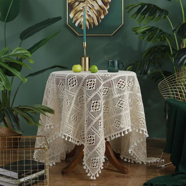 table cloth pastoral handmade crocheted tassel tablecloth geometric rhombus line pure cotton hollow decorative fabric tapete
table cloth pastoral handmade crocheted tassel tablecloth geometric rhombus line pure cotton hollow decorative fabric tapete