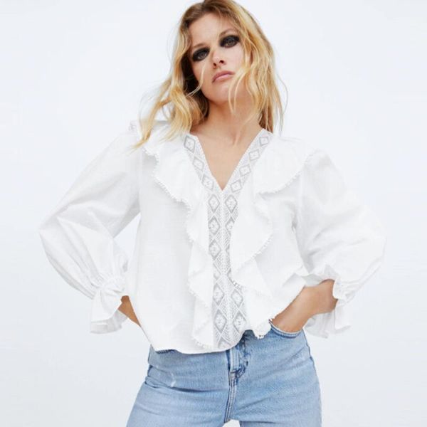 white cotton blouses shirt women 2021 vintage ruffles boho v neck long sleeve splic lace blouse autumn ladies blusa women's & shirts
white cotton blouses shirt women 2021 vintage ruffles boho v neck long sleeve splic lace blouse autumn ladies blusa women's & shirts