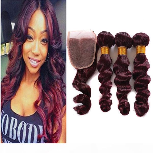 burgundy wine red 99j brazilian virgin hair weave bundles with closure brazilian loose wave baby human hair extension, Black;brown
burgundy wine red 99j brazilian virgin hair weave bundles with closure brazilian loose wave baby human hair extension, Black;brown