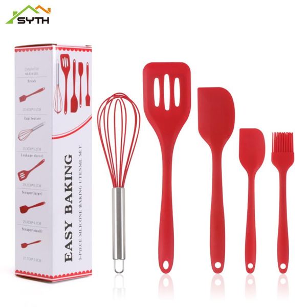 flatware sets 5-piece set of non-stick pan slotted spatula brush baking cake tool whisk -grade silicone kitchenware
flatware sets 5-piece set of non-stick pan slotted spatula brush baking cake tool whisk -grade silicone kitchenware
