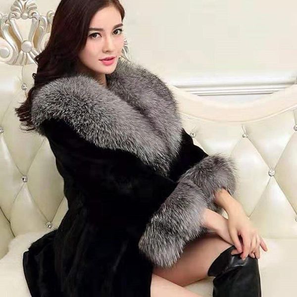 women's fur & faux trodeam 2021 mink coats for autumn and winter mid-length coat all-in-one slim fit, Black
women's fur & faux trodeam 2021 mink coats for autumn and winter mid-length coat all-in-one slim fit, Black