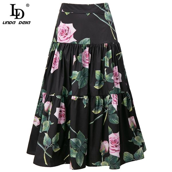 ld linda della runway designer summer fashion mini skirt women high waist vintage rose flower print elegant cotton skirts 210315, Black
ld linda della runway designer summer fashion mini skirt women high waist vintage rose flower print elegant cotton skirts 210315, Black