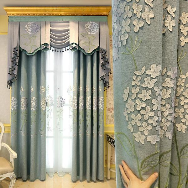 curtain & drapes european blue and gray blackout curtains chenille flower embossed for living room bedroom study tulle custom
curtain & drapes european blue and gray blackout curtains chenille flower embossed for living room bedroom study tulle custom
