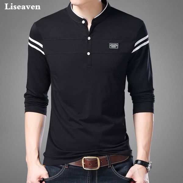 liseaven men t shirt man long sleeve tshirt men's clothing mandarin collar t-shirts & tees male tshirts 210317, White;black
liseaven men t shirt man long sleeve tshirt men's clothing mandarin collar t-shirts & tees male tshirts 210317, White;black