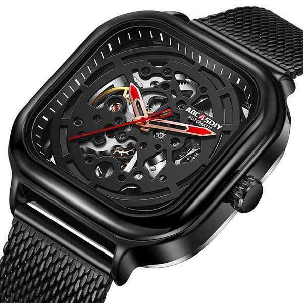 aocasdiy square mechanical automatic luminous chronograph fashion casual style luxury men's watch relogio masculino, Slivery;brown
aocasdiy square mechanical automatic luminous chronograph fashion casual style luxury men's watch relogio masculino, Slivery;brown